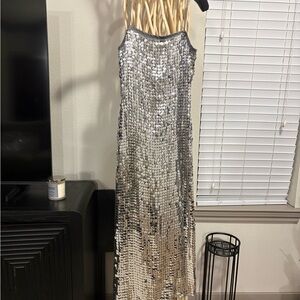 SaintArt -Chloe dress Silver Sequin